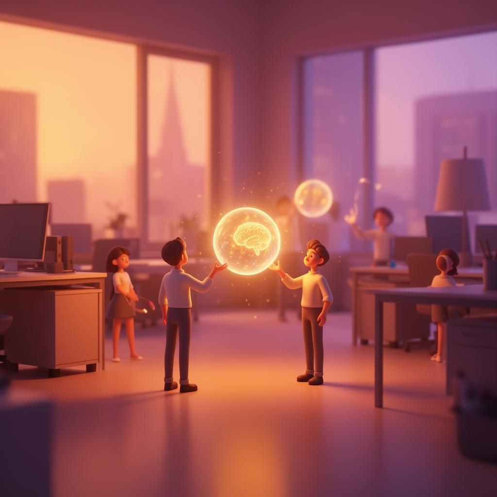 Illustration 3D - transmission du savoir